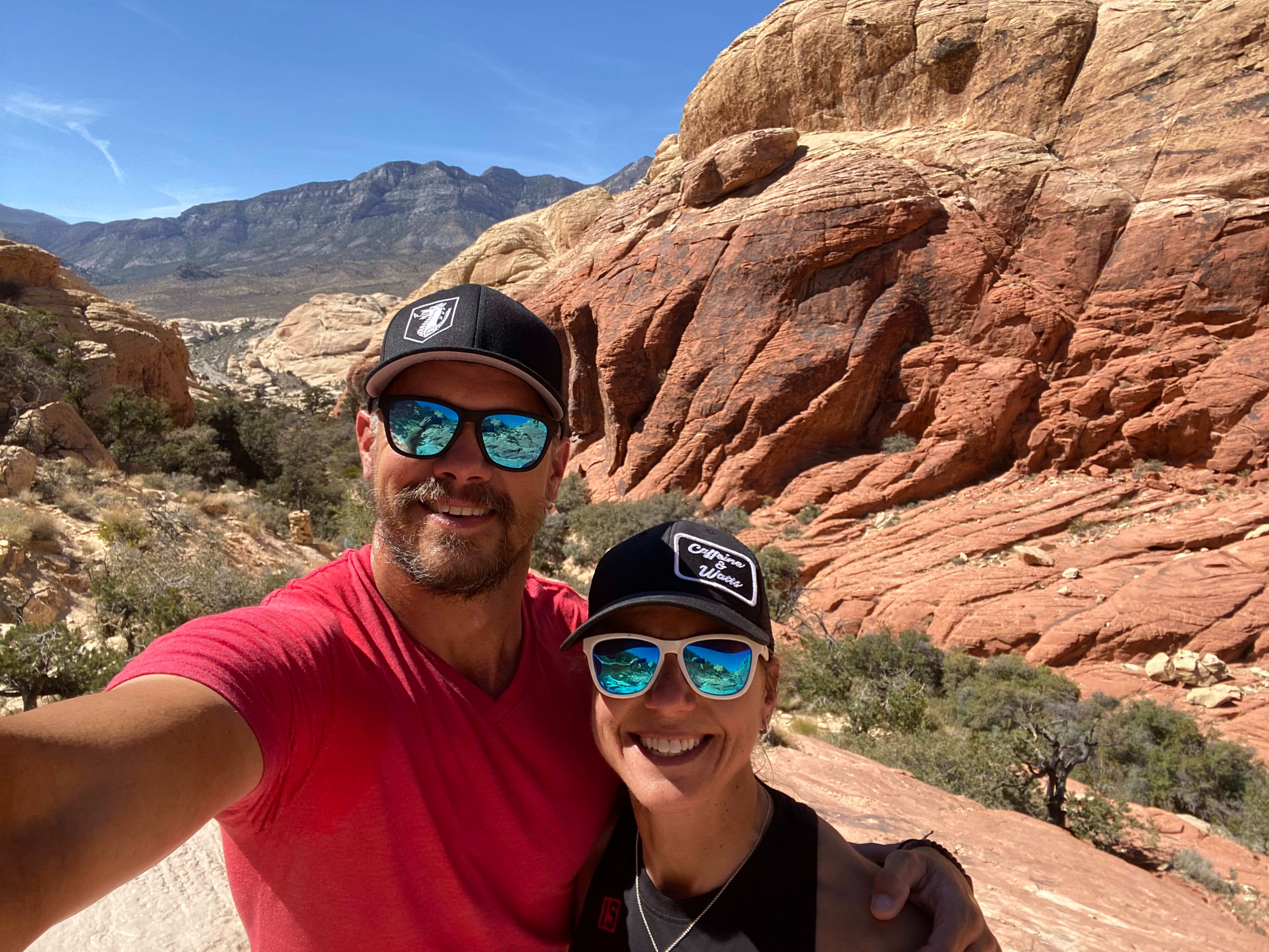 Vic Newman and his wife at Red Rock Canyon, Las Vegas
